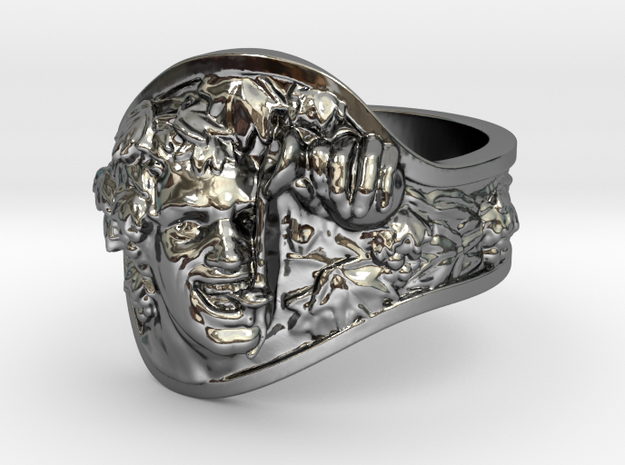 Vice|Bachus Ring Size 11 in Fine Detail Polished Silver
