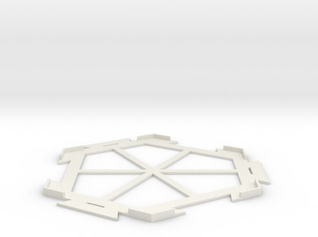 Settlers of Catan Tile Connector in White Natural Versatile Plastic