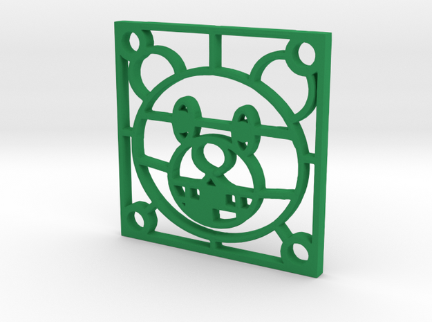 Fan Grille 30x30mm "Wiiny" in Green Processed Versatile Plastic