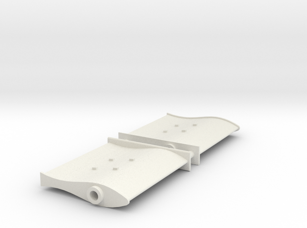 SMIT BRONCO - Rudder (2 pcs) in White Natural Versatile Plastic