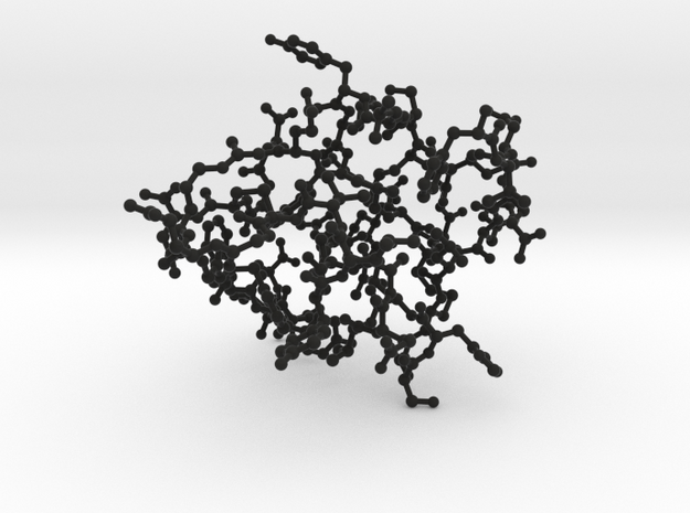 Insulin Molecule Model in Black Natural Versatile Plastic
