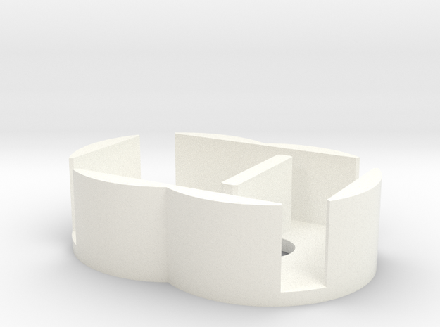 D6 Holder - Expanded in White Processed Versatile Plastic