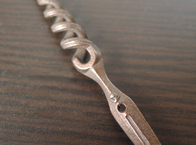 Spiral spear (Letter opener) in Polished Bronze Steel