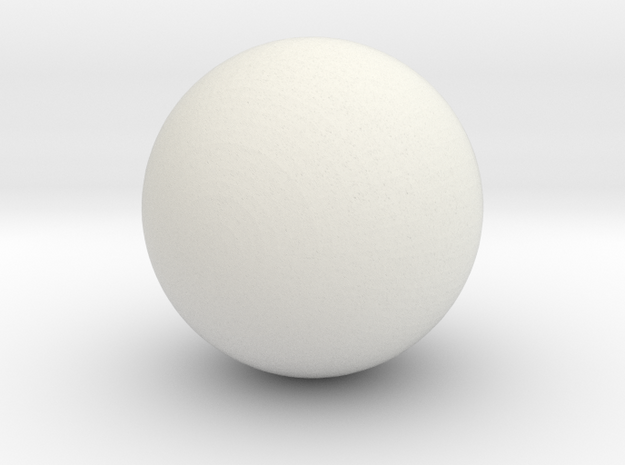 Calibration Sphere [5.0 mm] in White Natural Versatile Plastic