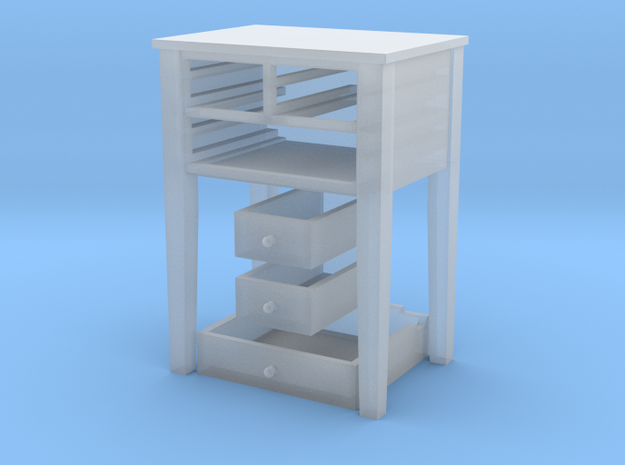 Shaker Table 3 Drawers various scales in Smooth Fine Detail Plastic: 1:24