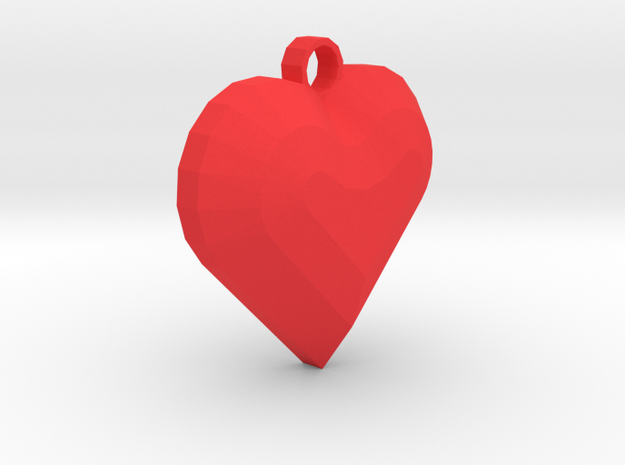 My Heart Pendant in Red Processed Versatile Plastic