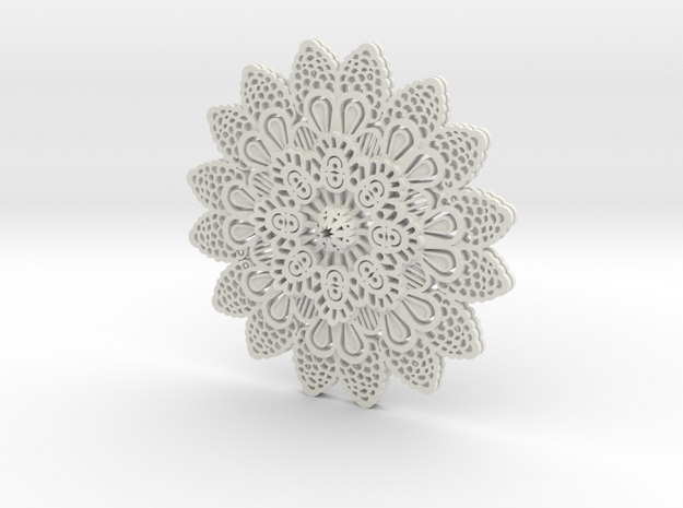Carved in White Natural Versatile Plastic: Small