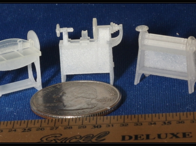 Small Machines for Metal Shop HO Scale 1/87 in Smooth Fine Detail Plastic