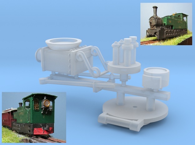 00n3 Clogher Tram Engine - Detail Parts in Smooth Fine Detail Plastic
