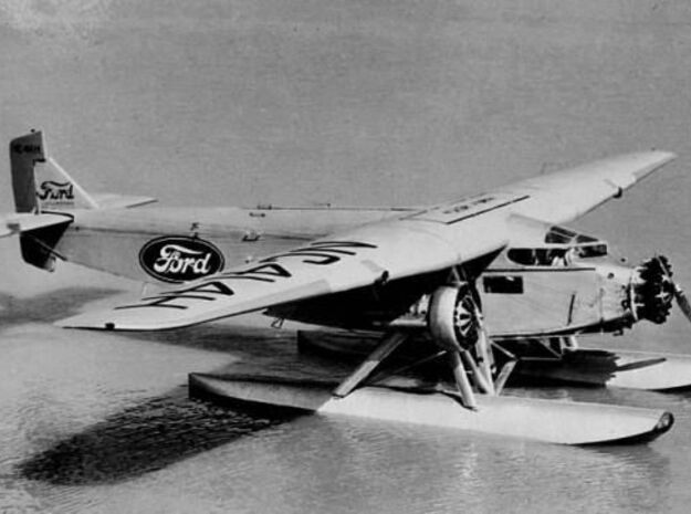 Ford 5-AT Trimotor Floatplane in White Natural Versatile Plastic: 1:288