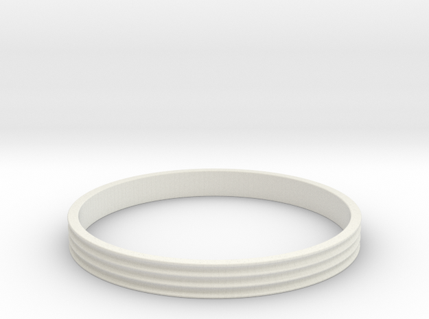 Bracelet  Ø2.5 Inch- Ø64 Mm in White Natural Versatile Plastic