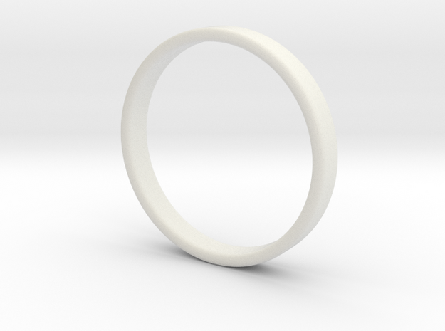 Simple band - size 9 US / 189 mm EU in White Natural Versatile Plastic: 9 / 59