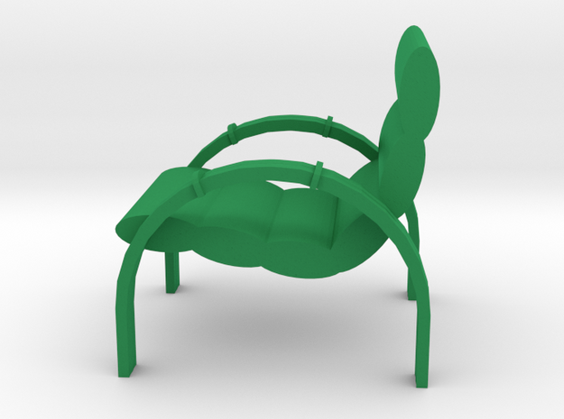 Lawn Chair for the Patio, Retro Style in Green Processed Versatile Plastic