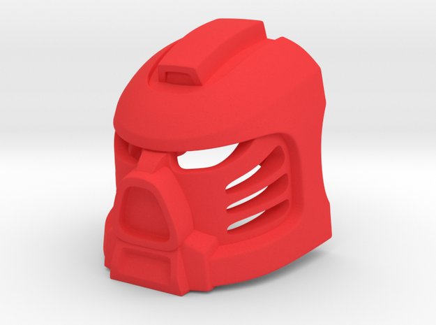 Tahu Prototype Mask in Red Processed Versatile Plastic