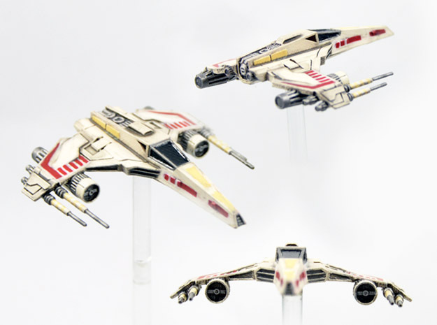 E-wing Variant - Quad Cannon 3pack  NXU 1/270 in Smoothest Fine Detail Plastic