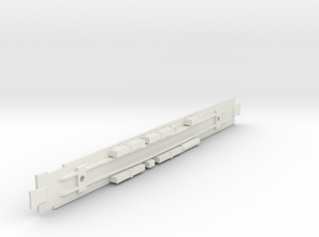 D&RGW Diner Chassis in White Natural Versatile Plastic