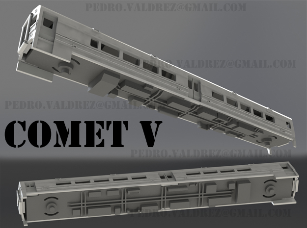 Comet V Chassis N Scale in White Natural Versatile Plastic