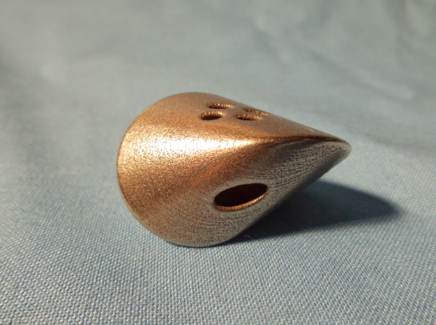 Oloid D4 in Polished Bronzed Silver Steel