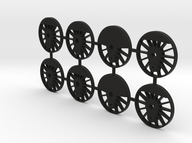 TH&B Driving Wheel Centres Set 1-32 Mk1 in Black Natural Versatile Plastic
