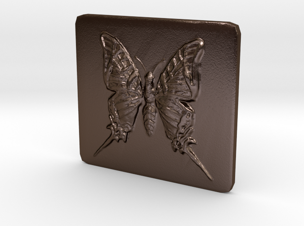 Butterfly Tile in Polished Bronze Steel