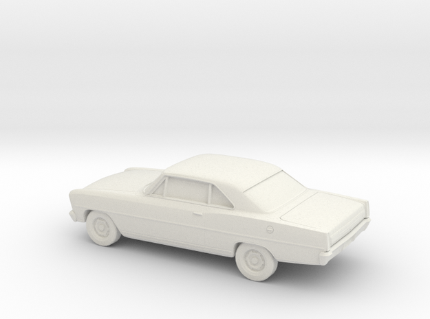 1/87 1966 Chevrolet Nova Coupe in White Natural Versatile Plastic