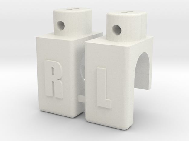 CRC Caster Adapters in White Natural Versatile Plastic