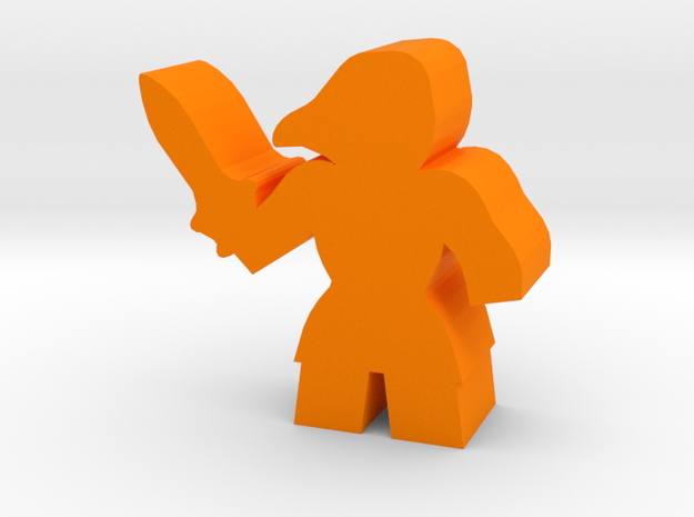 Game Piece, Barbarian Heroine in Orange Processed Versatile Plastic