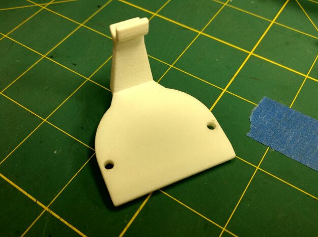 Airsoft AUG Reinforced Gearbox Plate in White Natural Versatile Plastic
