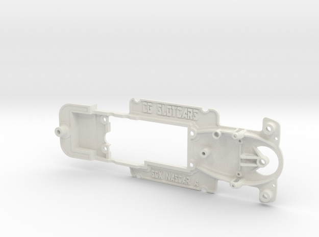 SCX StockCar - 3 hole mounting in White Natural Versatile Plastic