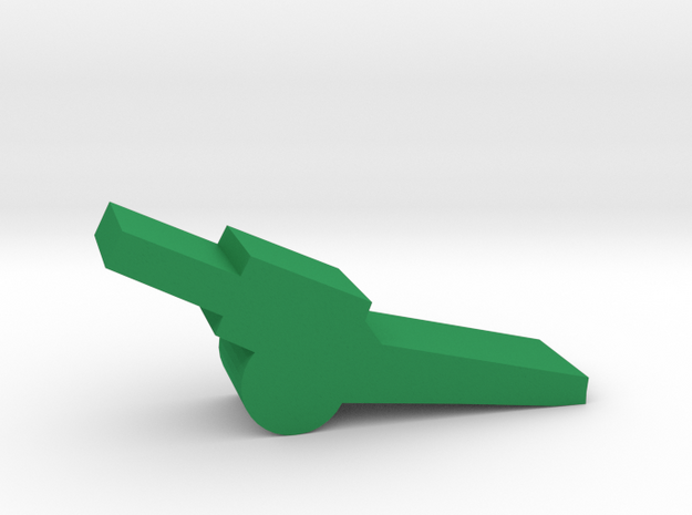 Game Piece, WW2 Towed Howitzer in Green Processed Versatile Plastic