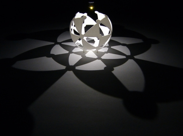 (4,3,2) triangle tiling (stereographic projection) in White Natural Versatile Plastic