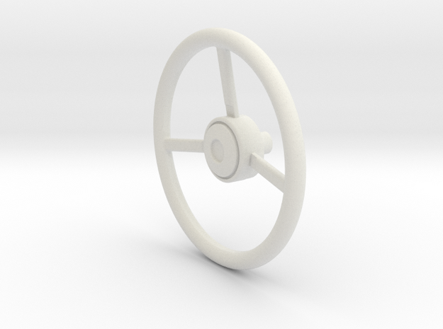 1:10 XJ Cherokee Steering Wheel in White Natural Versatile Plastic