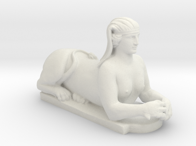 Egyptian Sphinx in White Natural Versatile Plastic