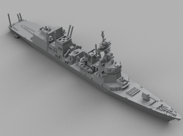 1/1800 JS Akizuki-class destroyer in Tan Fine Detail Plastic