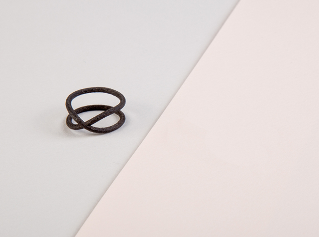rollercoaster - external ring in Matte Black Steel: 6.25 / 52.125
