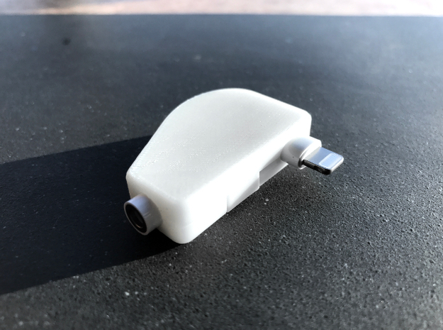 Apple Lightning To Headphone Cable Protector in White Natural Versatile Plastic