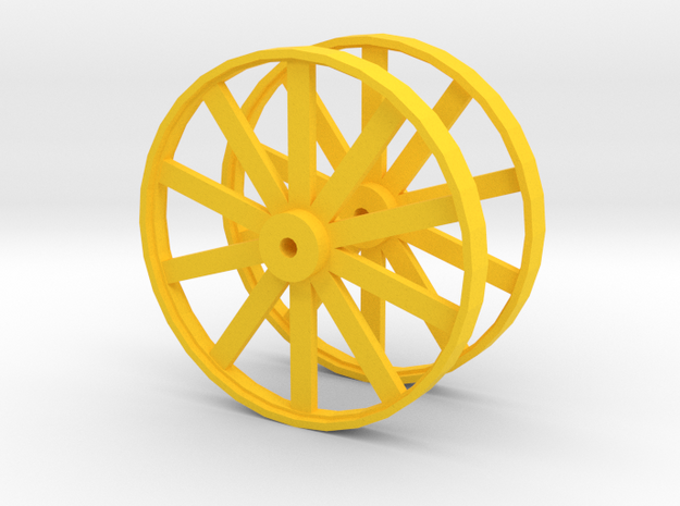 Wheels For Hot Dog Cart in Yellow Processed Versatile Plastic