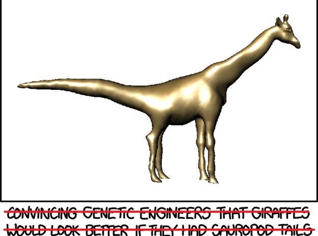 Giraffosaurus Munroeus in White Natural Versatile Plastic