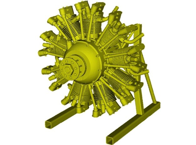 1/10 scale Wright J-5 Whirlwind R-790 engine x 1 in Tan Fine Detail Plastic