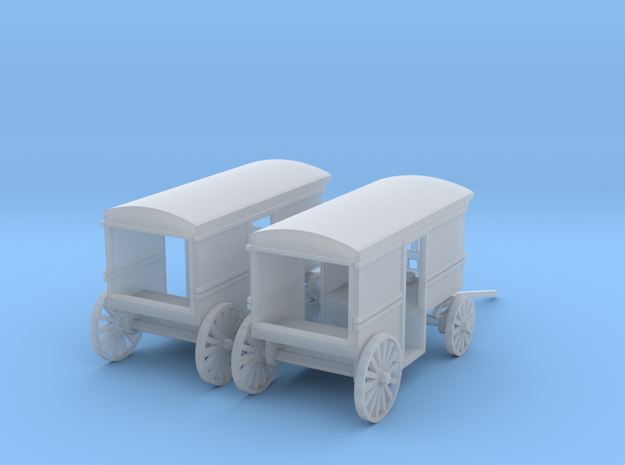 Milk Delivery Wagons Z Scale in Smooth Fine Detail Plastic
