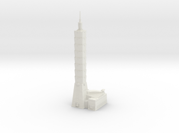 Taipei 101 (1:2000) in White Natural Versatile Plastic