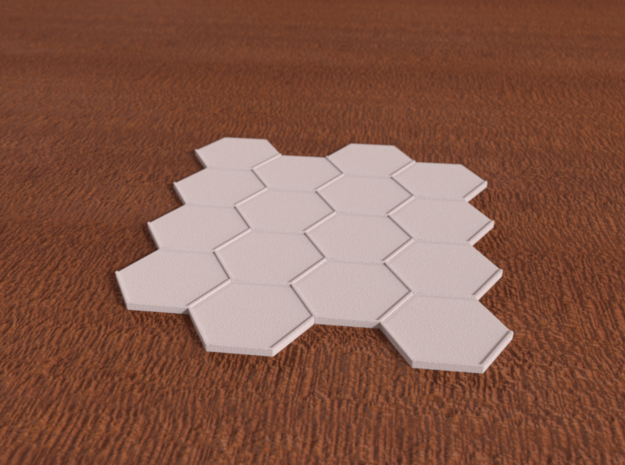 4x4 Hex Tile in White Natural Versatile Plastic