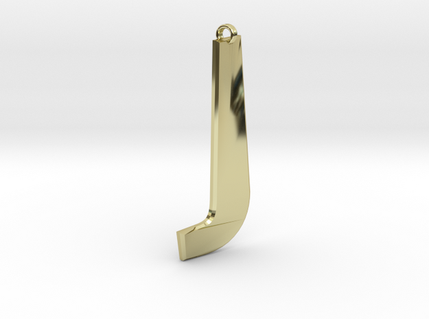 Distorted Letter J in 18k Gold Plated Brass