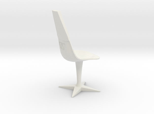 Swivel Chair (Star Trek Classic) in White Natural Versatile Plastic: 1:18