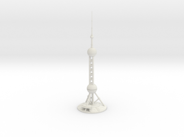 Oriental Pearl Tower (1:2000) in White Natural Versatile Plastic