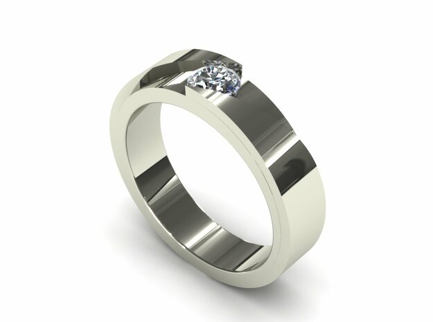 Cut Engagement Ring in Tan Fine Detail Plastic
