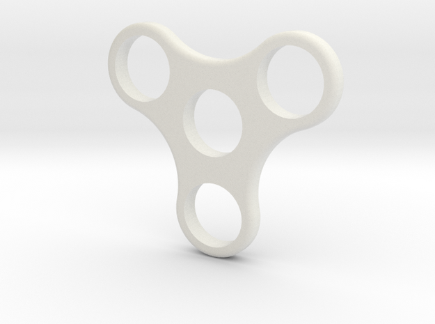 Spinning Fidget Toy in White Natural Versatile Plastic