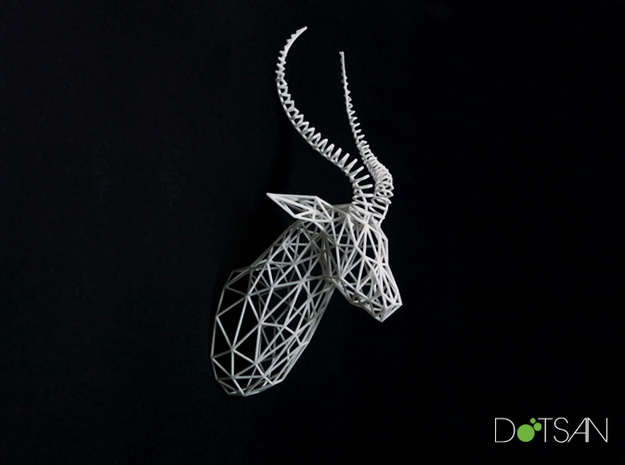 3D Printed Wired Life Antelope Trophy Head Medium