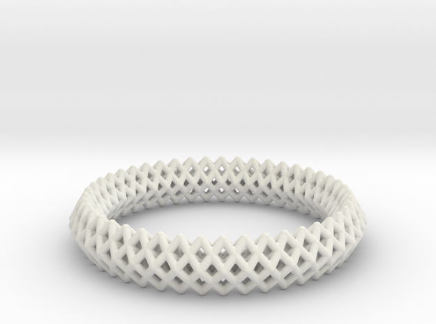 Bracelet TT (2) in White Natural Versatile Plastic