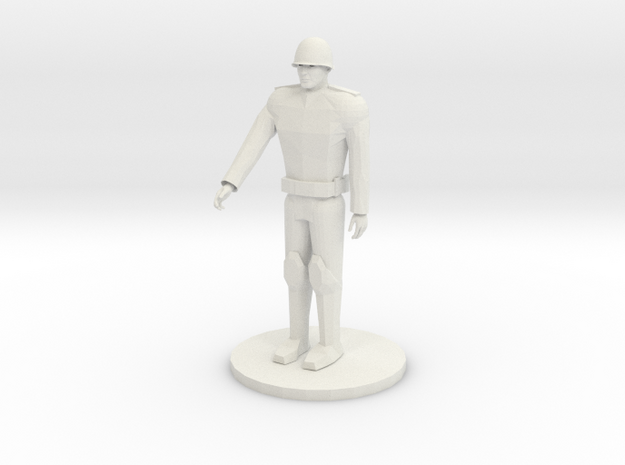 Russian Unarmed soldier in White Natural Versatile Plastic